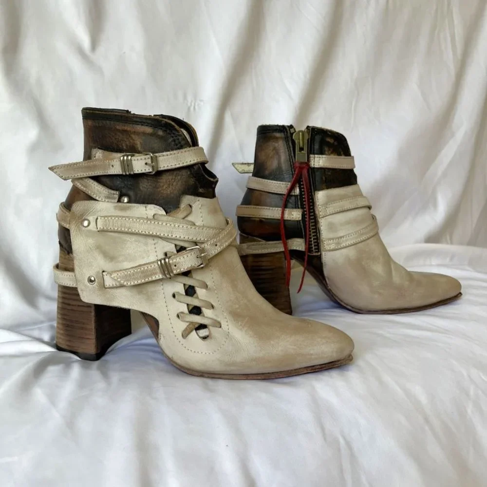 Freebird Jerome Size 9 Beige Ankle Bootie - Picture 2 of 16